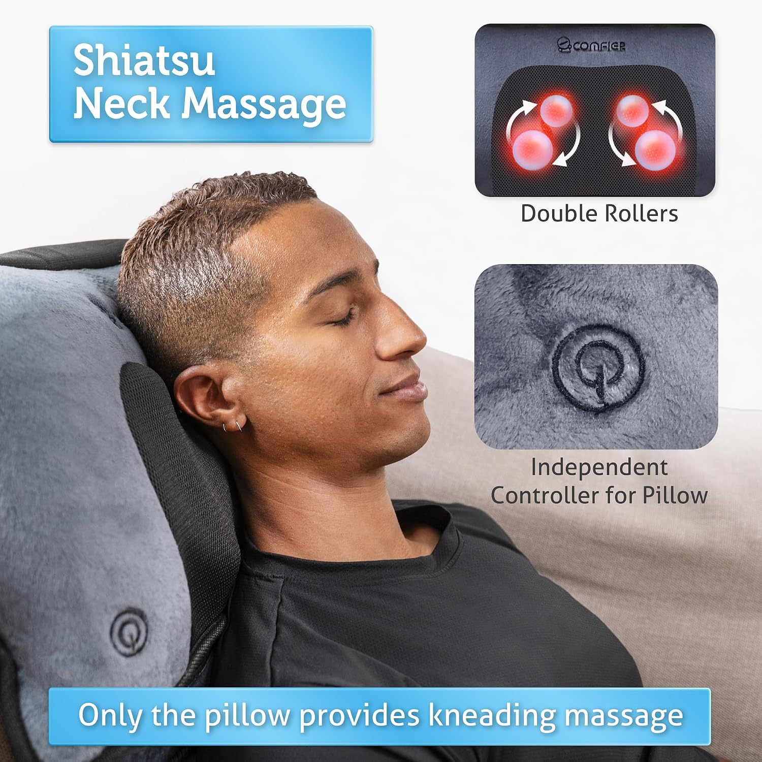 Thumbnail 4 de COMFIER Massagematte mit Wärmefunktion, Shiatsu