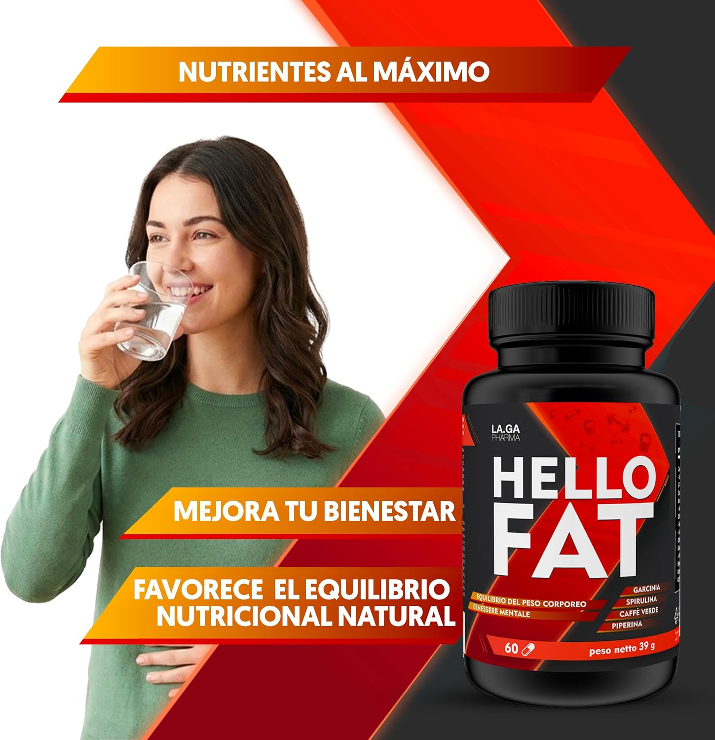 Thumbnail 3 de HELLO FAT Quemagrasas 60 pastillas
