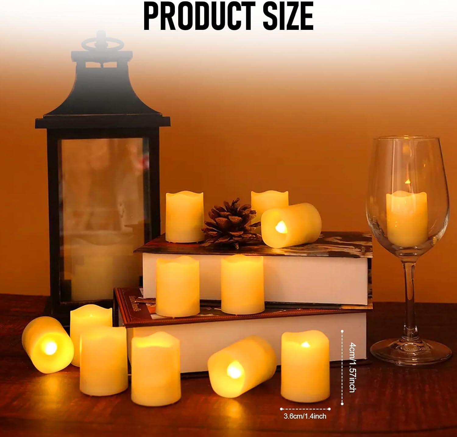 Thumbnail 5 de Velas LED sin llama 24 unidades 🕯