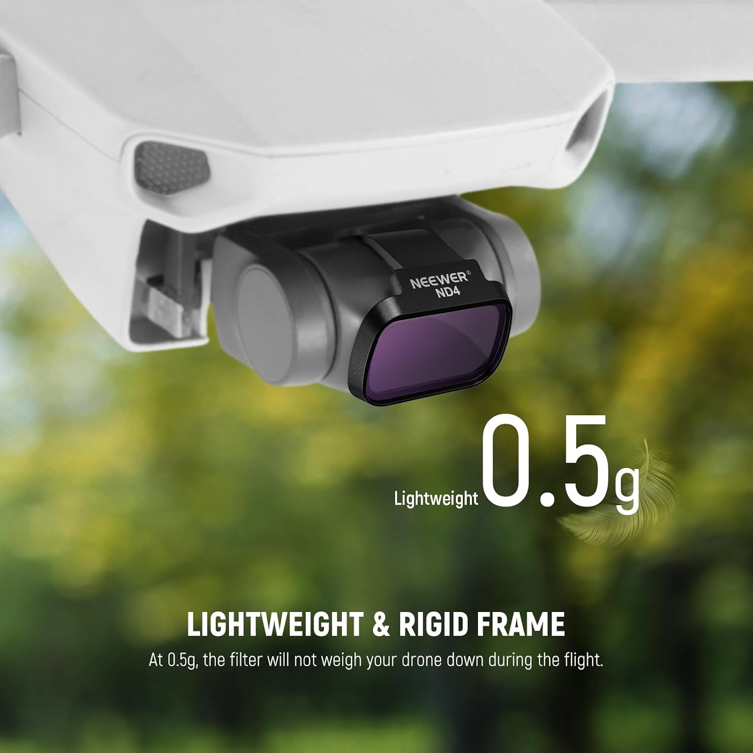 Detalle de NEEWER ND Filter Set for DJI Mini 4K / Mini 2 SE / SE / 2 / Mavic Mini (4-Pack) – ND4, ND8, ND16, ND32