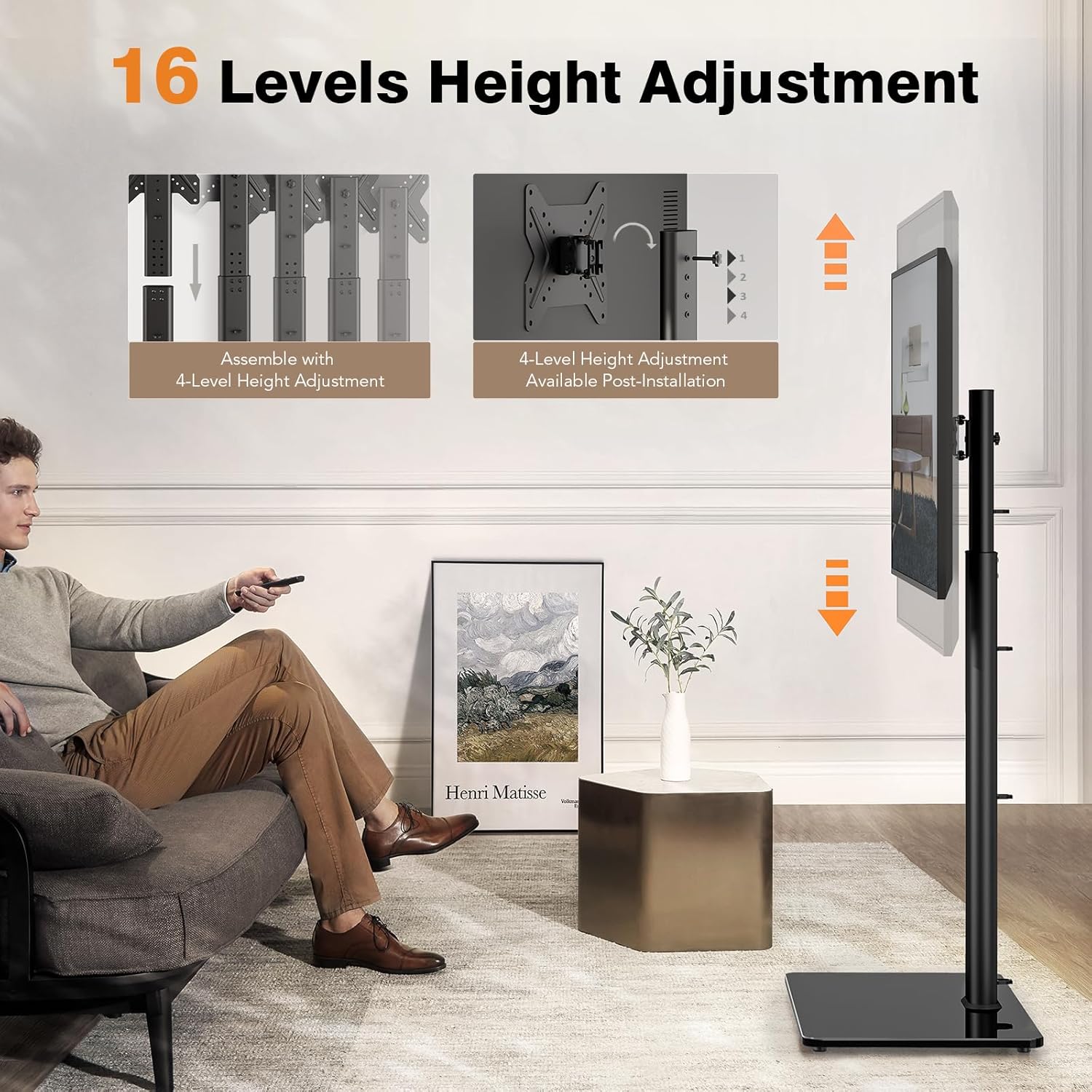 Detalle 2 de HT1001BP TV-Ständer für 19 bis 43 Zoll