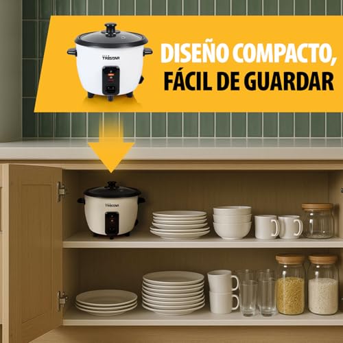 Thumbnail 6 de Tristar Olla Arrocera RK-6142 de 0,6 L: tamaño compacto, cocina porciones pequeñas con seguridad