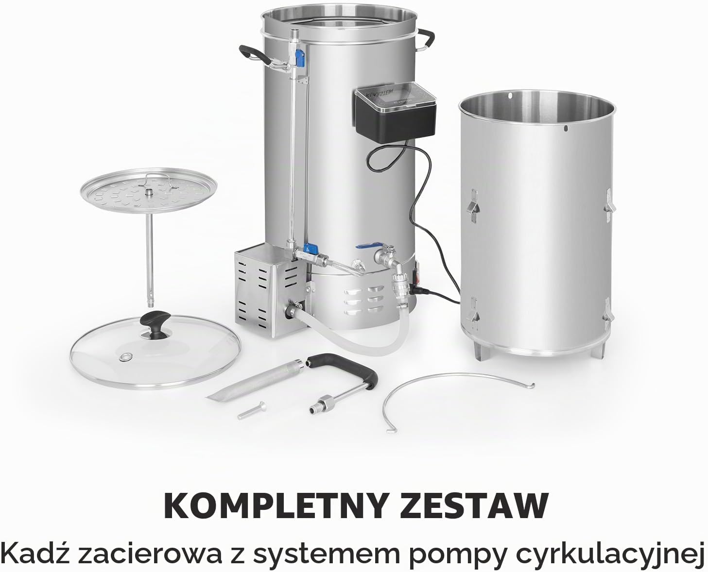 Detalle de Klarstein Brauheld Pro – kocioł warzelny 30 l ze stali nierdzewnej, 2500 W