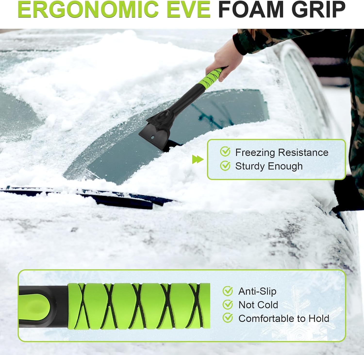 Detalle 1 de Yougfin Ice Scraper and Snow Brush 43-inch