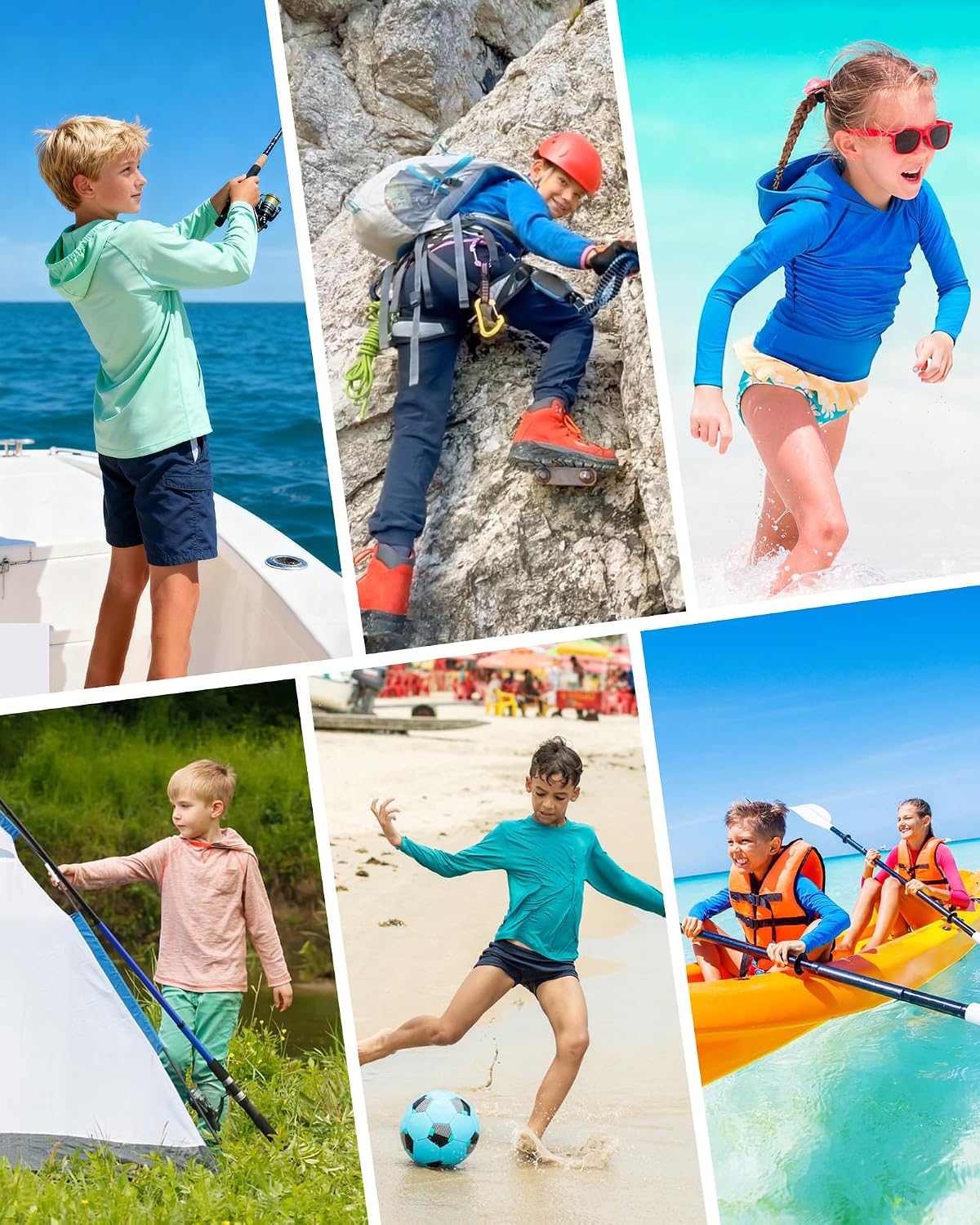 Thumbnail 5 de SEAOYOZO Boys Rash Guard Hoodie UPF 50+