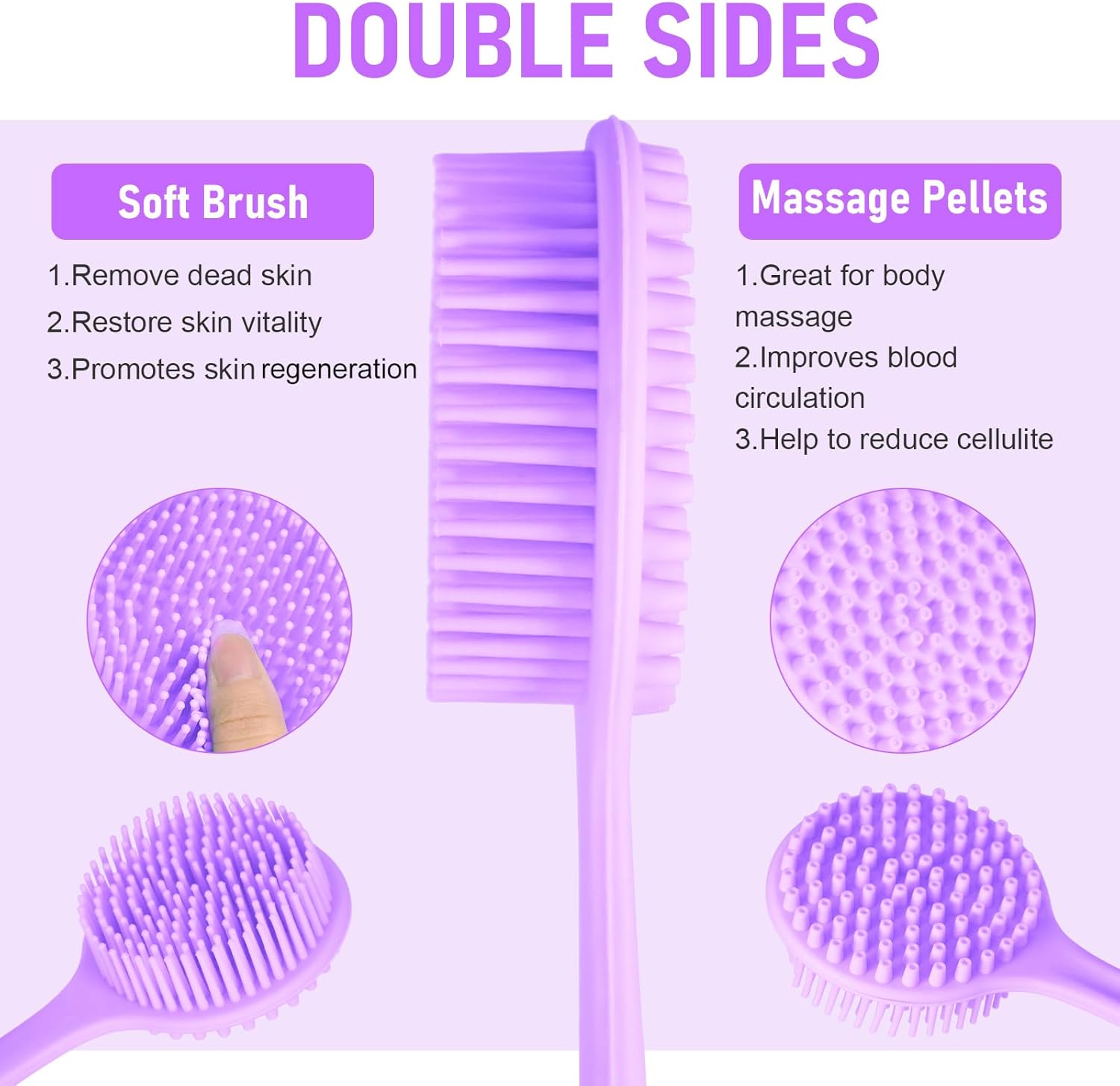 Detalle de KXF Silicone Back Scrubber 37.5cm long handle