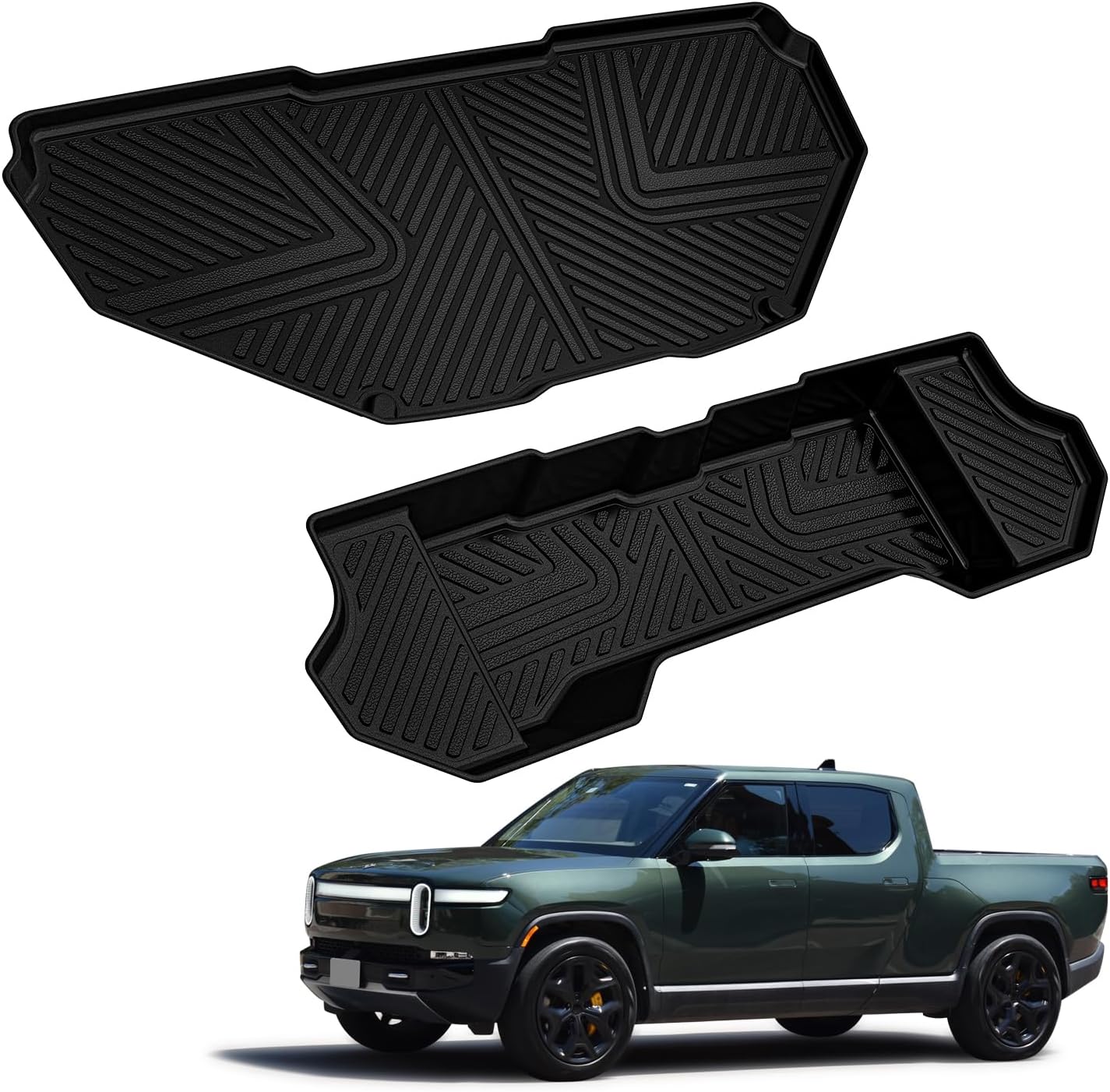 Detalle de LASFIT Frunk & Cargo Mats for Rivian R1T/R1S (2022–2024), TPE Liners