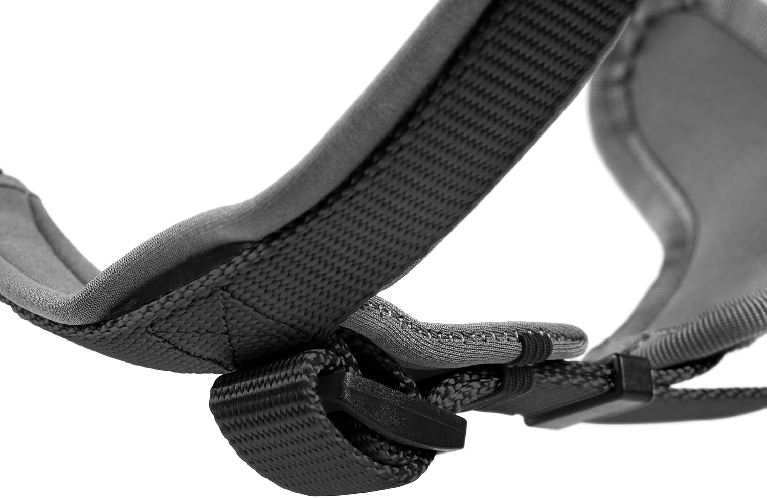 Detalle de HUNTER Hundegeschirr NEOPREN – Größe S, schwarz/grau, komfortables Polster-Nylon-Geschirr mit Reflektionsstreifen