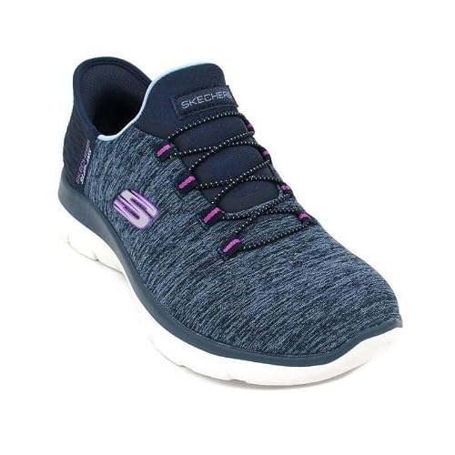 Detalle de Skechers Women's Summits Dazzling Haze, Navy (UK 6) – A Practical Slip-on for Everyday Comfort
