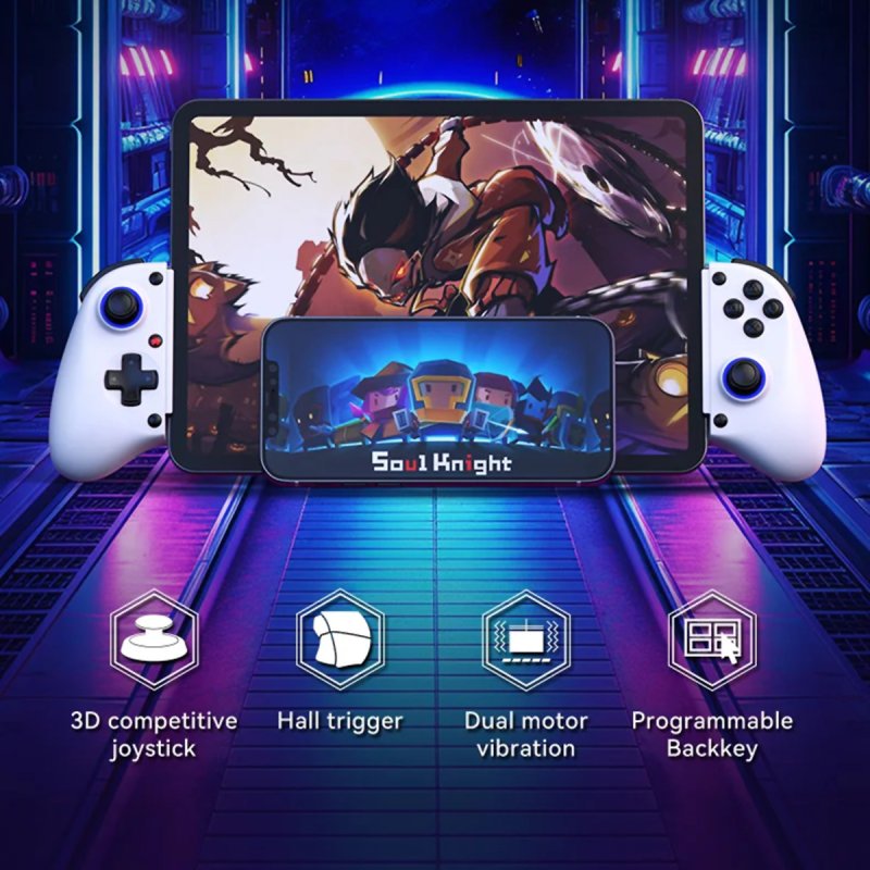 Detalle de Controlador Gaming Klack D11 Extensible Inalámbrico Multiplataforma con Gatillo Hall y Bluetooth