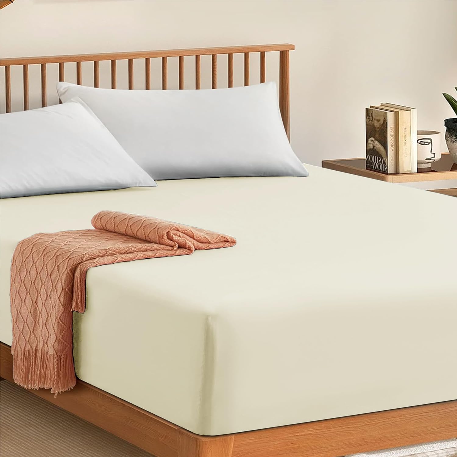 Detalle de Egyptian cotton fitted sheet 300TC double