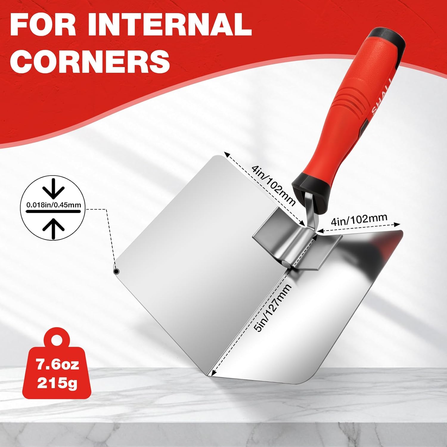 Thumbnail 1 de Shall Edelstahl Eckkelle-Set für Innen- und Außenwinkel, abgewinkelt zum Verputzen und Einfassen