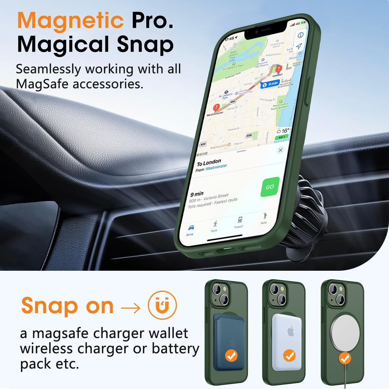 Detalle 2 de HGH Magnetisch Hülle iPhone 13 Mini 5,4 Zoll