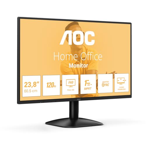 Detalle de AOC 24B31H: Monitor de 24'' con IPS, 120 Hz y frecuencia de actualización suave para gaming y productividad