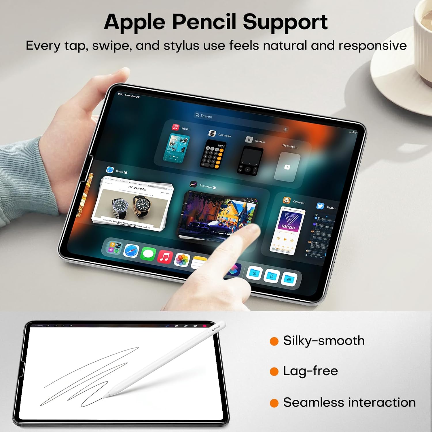 Thumbnail 5 de OMOTON 2 Pack Privacy Screen Protector for iPad Pro 12.9"