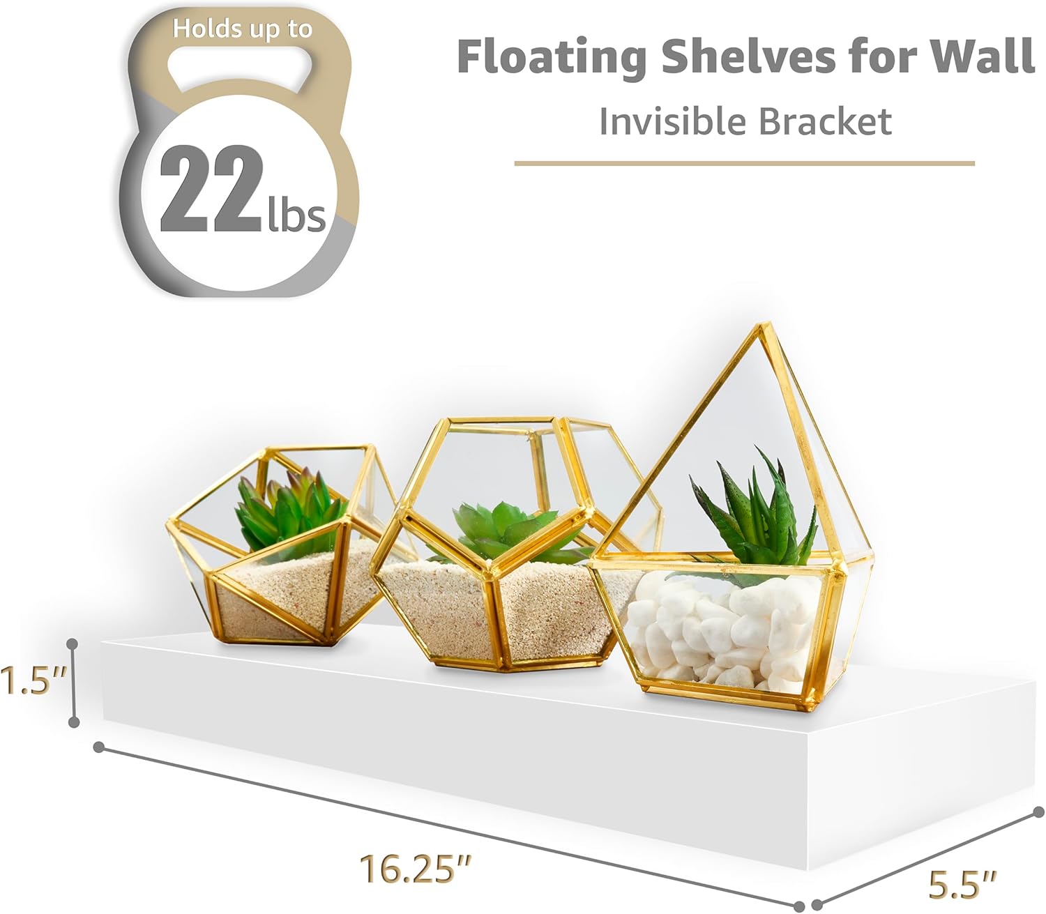 Thumbnail 2 de Sorbus Wall Floating Shelves 5 Pack