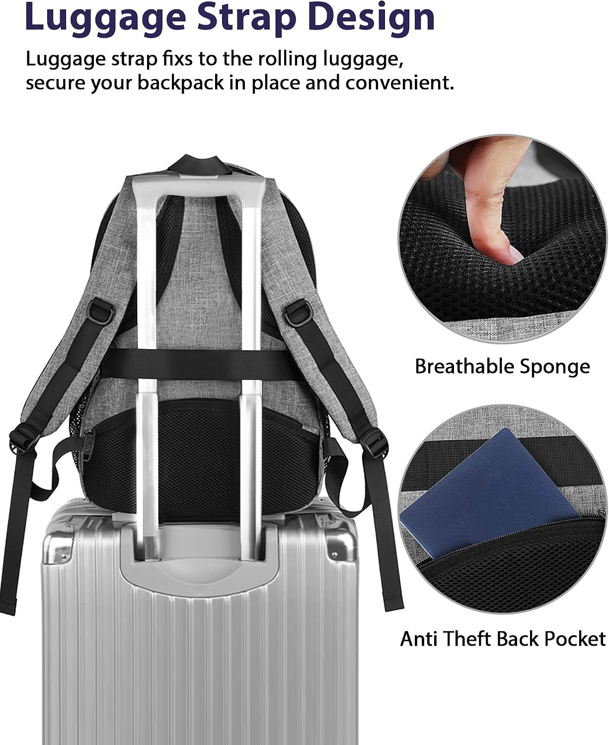 Thumbnail 2 de MATEIN Laptop Rucksack 17 Zoll