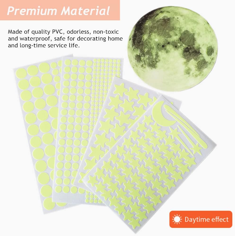 Thumbnail 1 de Morices 516 Pcs Glow in The Dark Wall Stickers: Starry Ceiling & Wall Décor Set