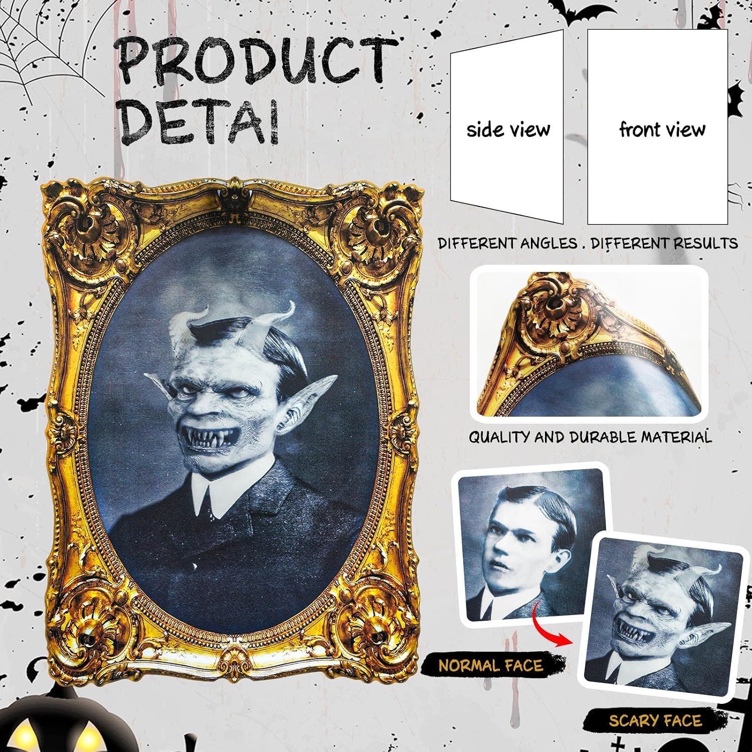 Detalle 2 de ECGER Halloween portrait decorations, 13 x 9.8 inches