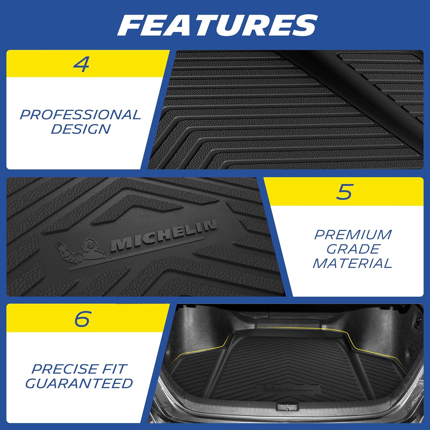 Thumbnail 5 de Michelin All-Weather Vehicle Mats for 2021–2026 Ford Bronco 4-Door (Premier, 3-Piece) - Custom Fit