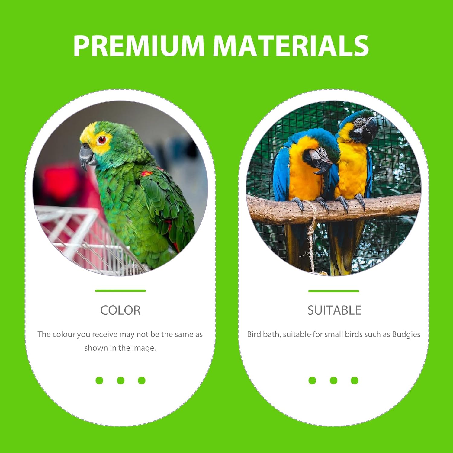 Detalle 2 de ULTECHNOVO Parrot Cage Bath for Budgies 🐦