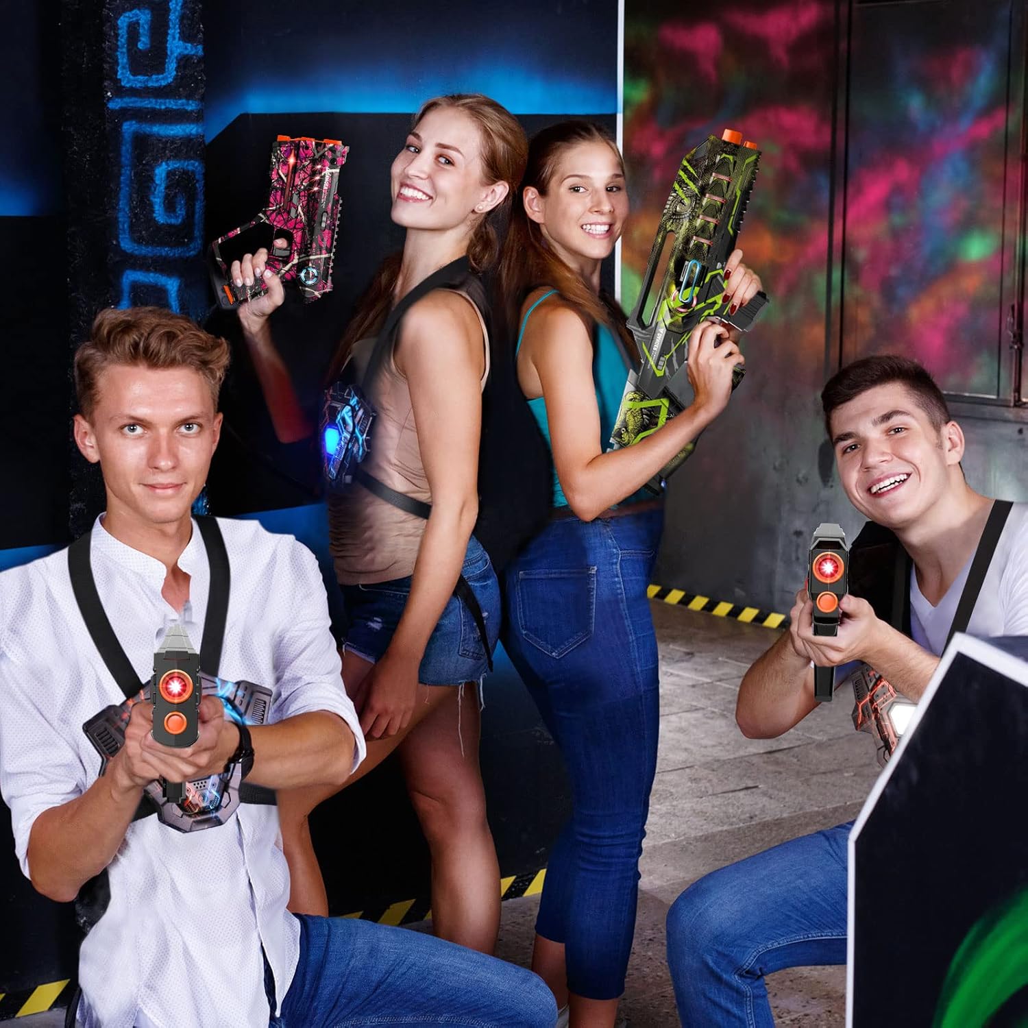 Detalle de Winyea Tag Laser Tag: 4-Set Lazer Tag with Gun and Vest for Fun Outdoor Battles