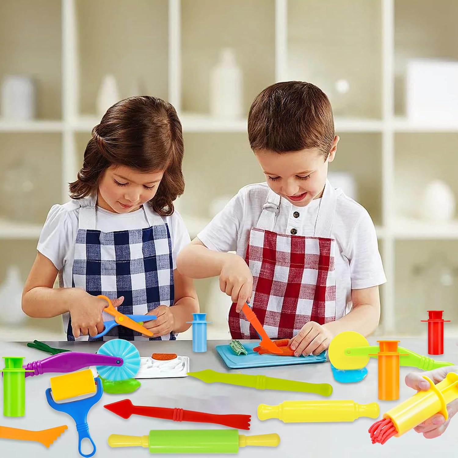 Thumbnail 6 de LCY WEDSHI nt1111113 Dough Tool Set, 15-Piece Plastic Tools for Kids