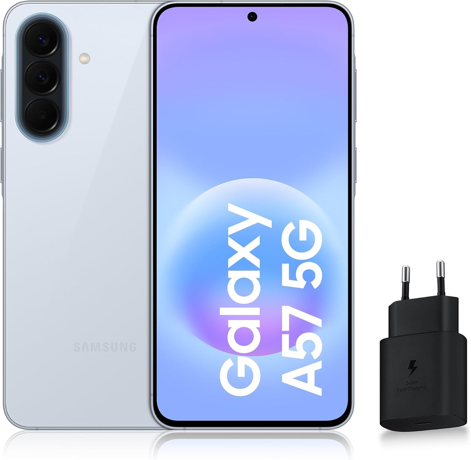 Detalle de Samsung Galaxy A57 5G – Smartphone déverrouillé, 128 Go, 8 Go RAM, bleu clair