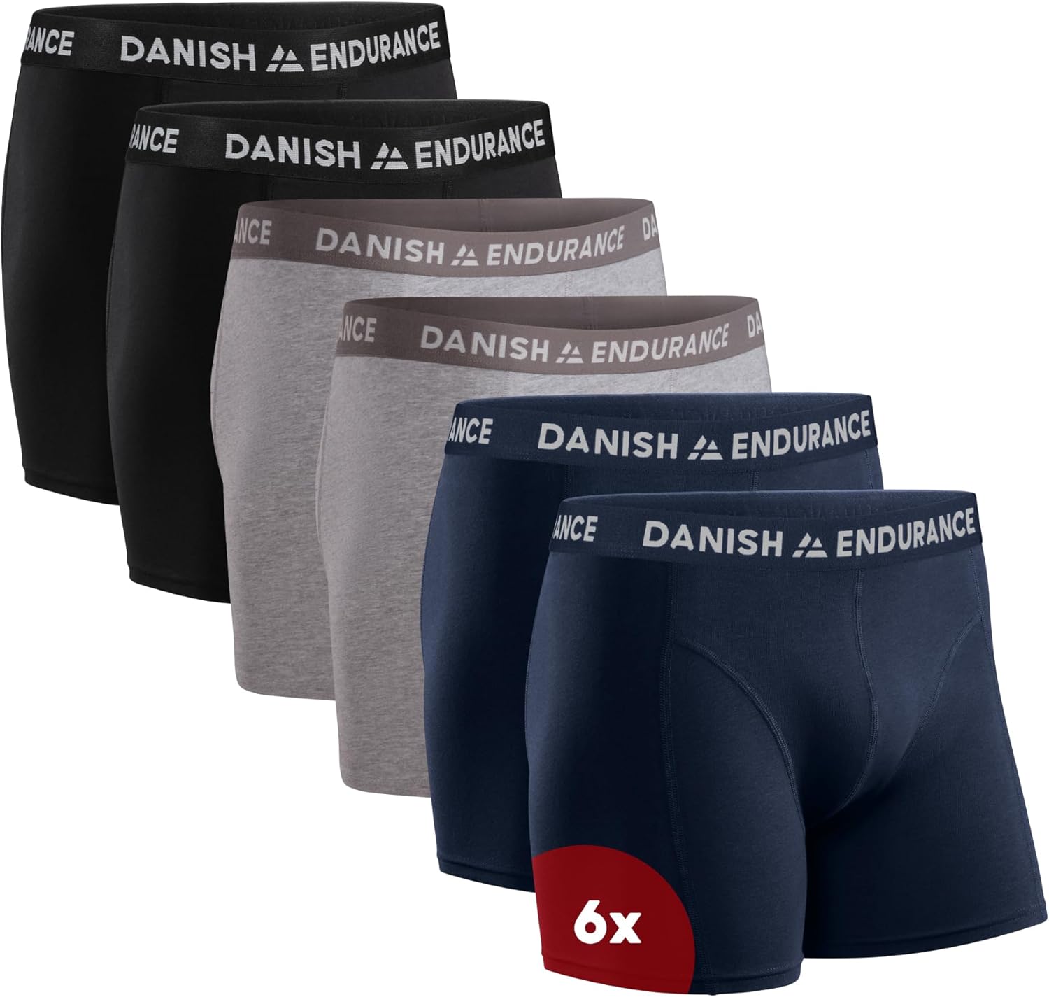 Detalle de DANISH ENDURANCE Boxer da uomo in cotone premium – comfort traspirante, con o senza apertura frontale (6 o 10 pezzi)