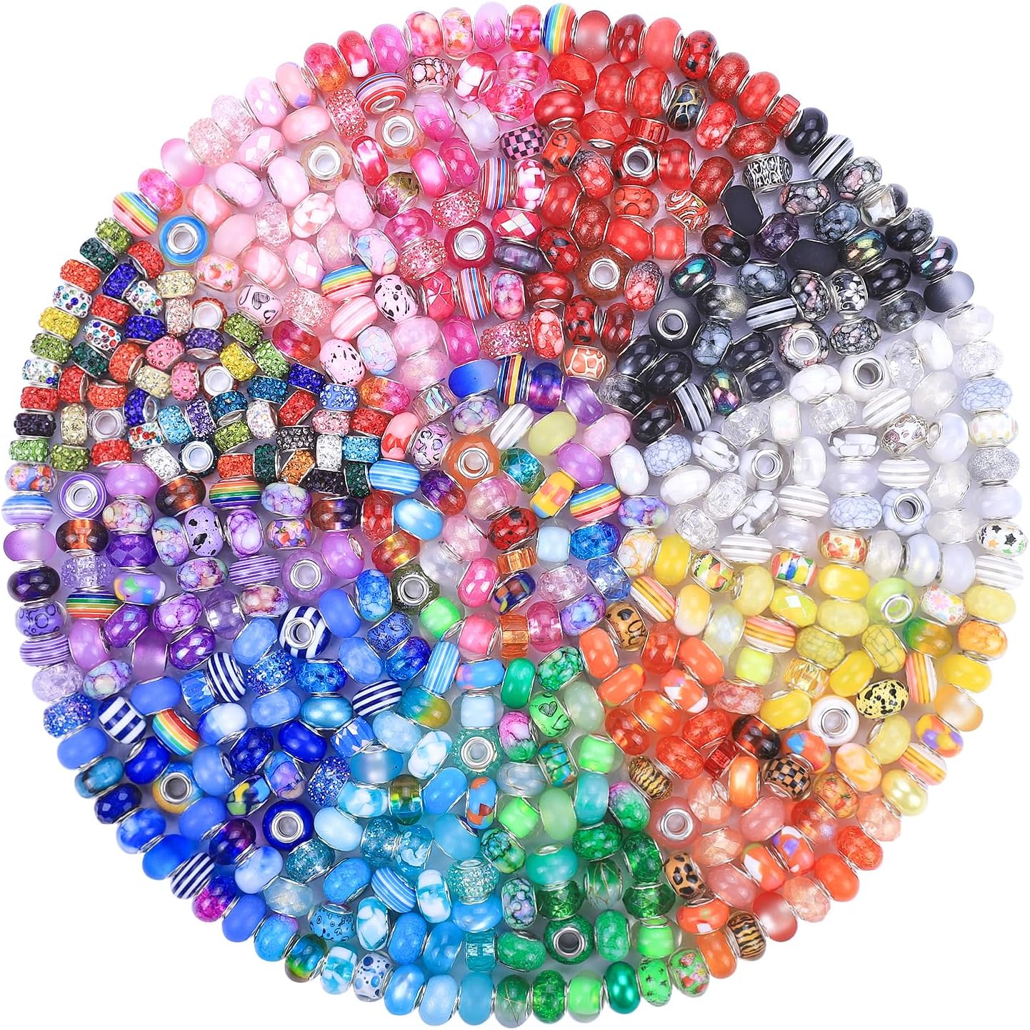 Thumbnail 6 de AIPRIDY AI-RG-Mix Large-Hole European Beads, 192-Piece Assorted Craft Kit