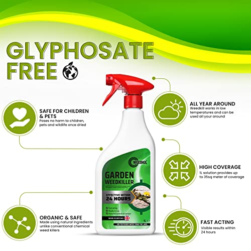 Thumbnail 4 de WeedKil Glyphosate Free Weed Killer 1 Litre – Safe, Ready-to-Use Organic Weed Control