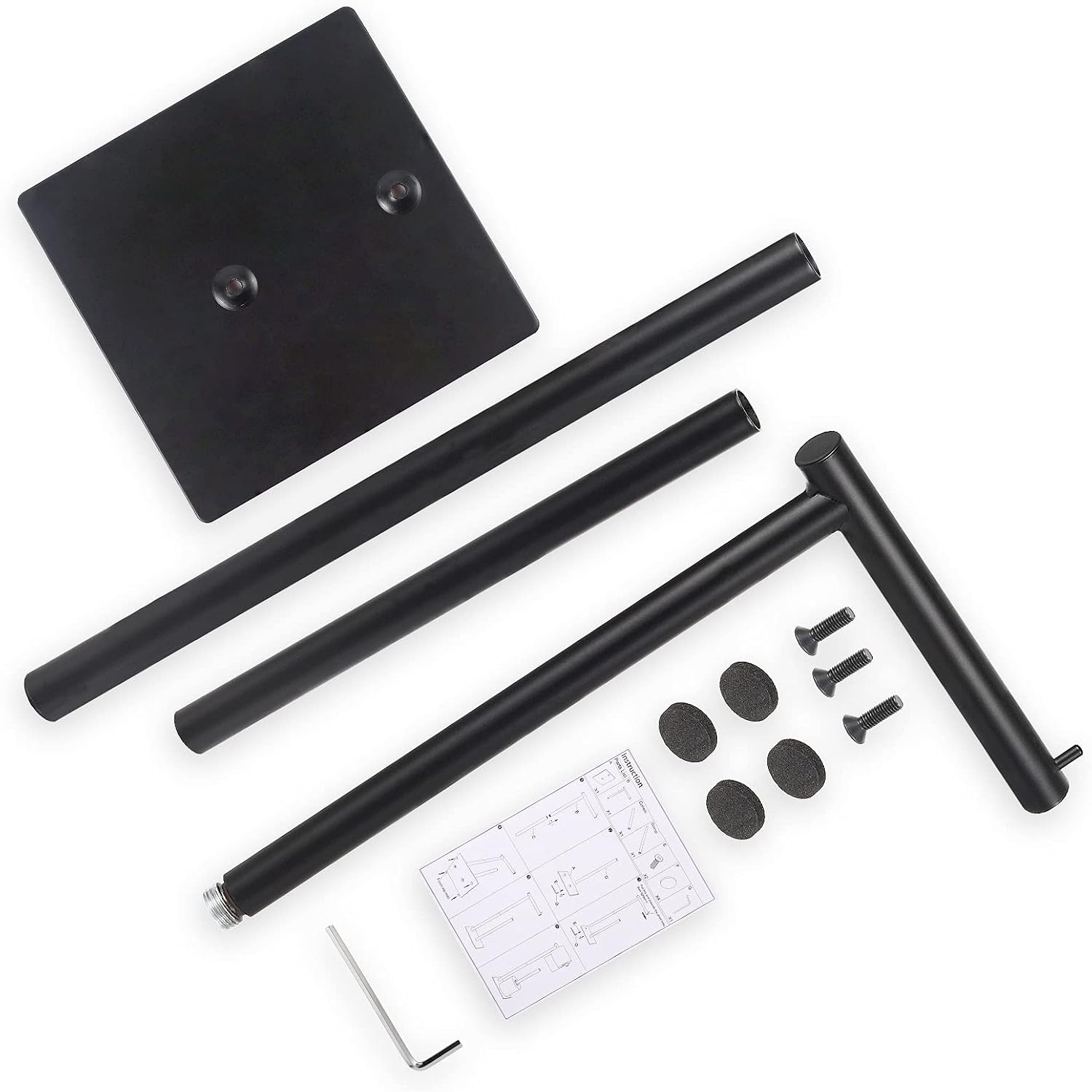 Thumbnail 4 de OYEAL Freestanding Toilet Paper Holder, Black Metal with 4-Roll Storage