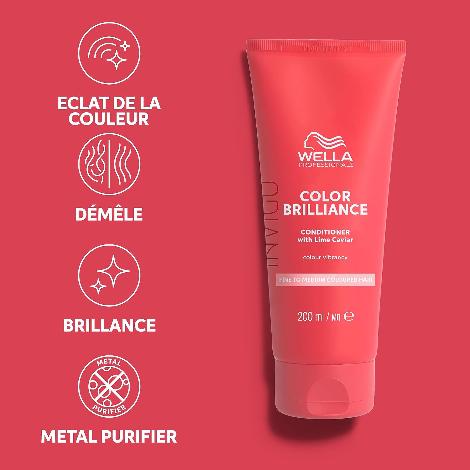 Detalle de Wella Professionals Après‑Shampoing Invigo Color Brilliance – Soin hydratant pour cheveux colorés fins à normaux