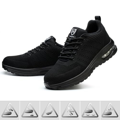 Detalle 2 de Bawalon Chaussures de sécurité respirantes - Embout acier, noire, taille 36-46, EU 39