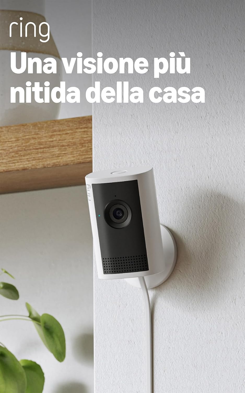 Detalle de Ring Indoor Camera Plus: videocamera interna 2K con zoom 4x e privacy integrata