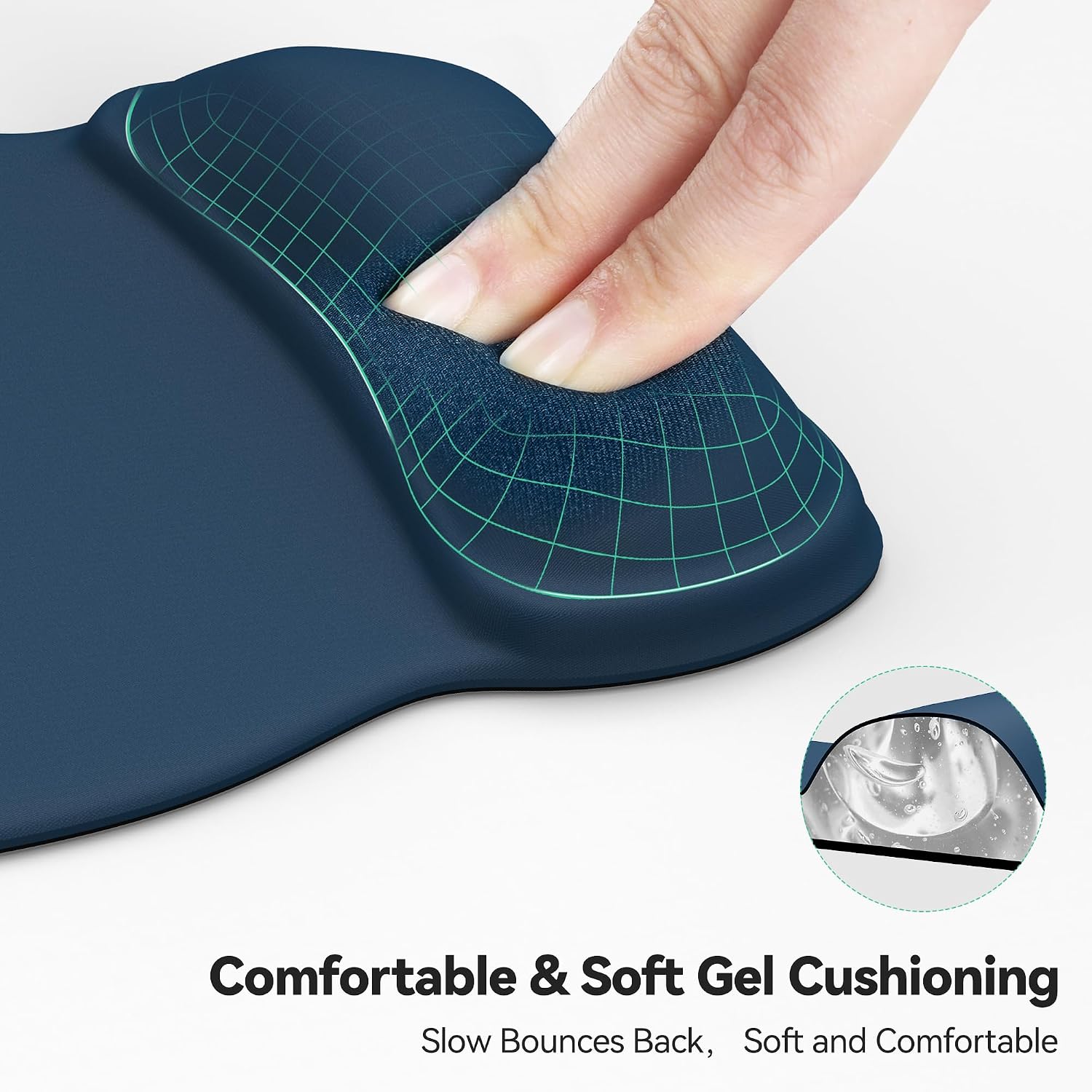 Detalle de TECKNET Mouse Mat Wrist Support 24x21cm