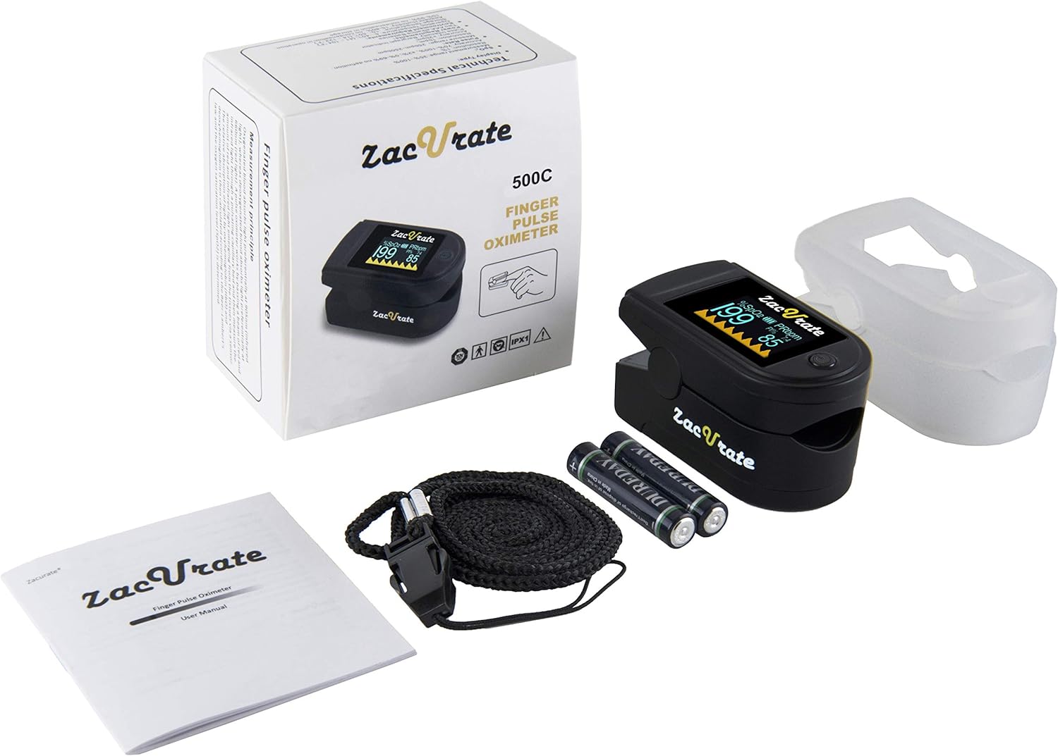 Thumbnail 5 de Zacurate 500C Elite Pulse Oximeter 6‑view OLED