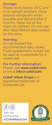 Detalle de Colief Infant Drops: Lactase Enzyme Drops for Colic Relief in Babies (15ml)