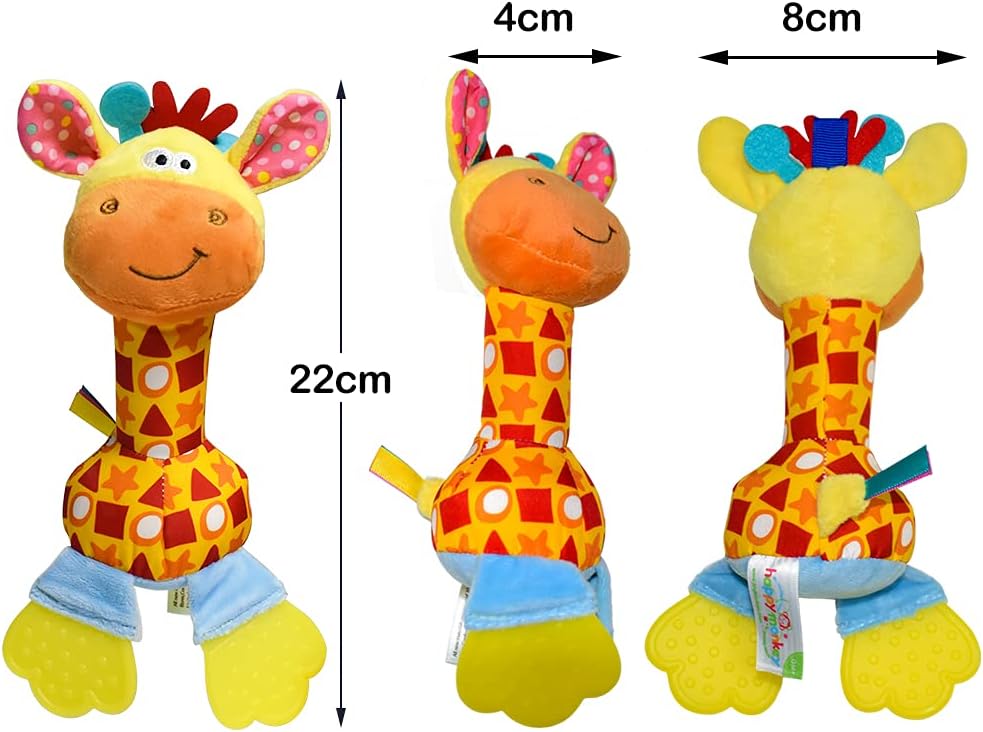 Detalle 2 de HUADADA Baby Rattle Giraffe, 3–12 months