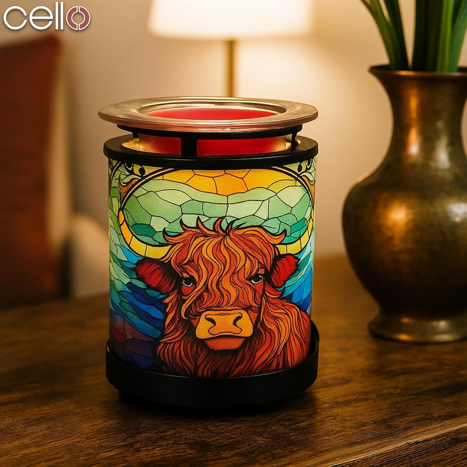 Thumbnail 5 de Cello Cello Tealight Wax Warmer – Highland Cow Design scented oil candle warmer