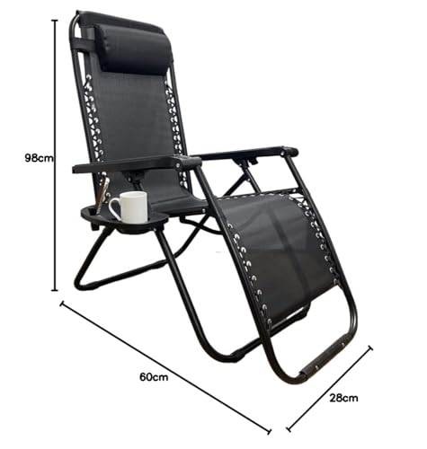 Thumbnail 1 de REQUISITE NEEDS Zero Gravity Chair Heavy Duty Textoline Outdoor & Garden Sunlounger