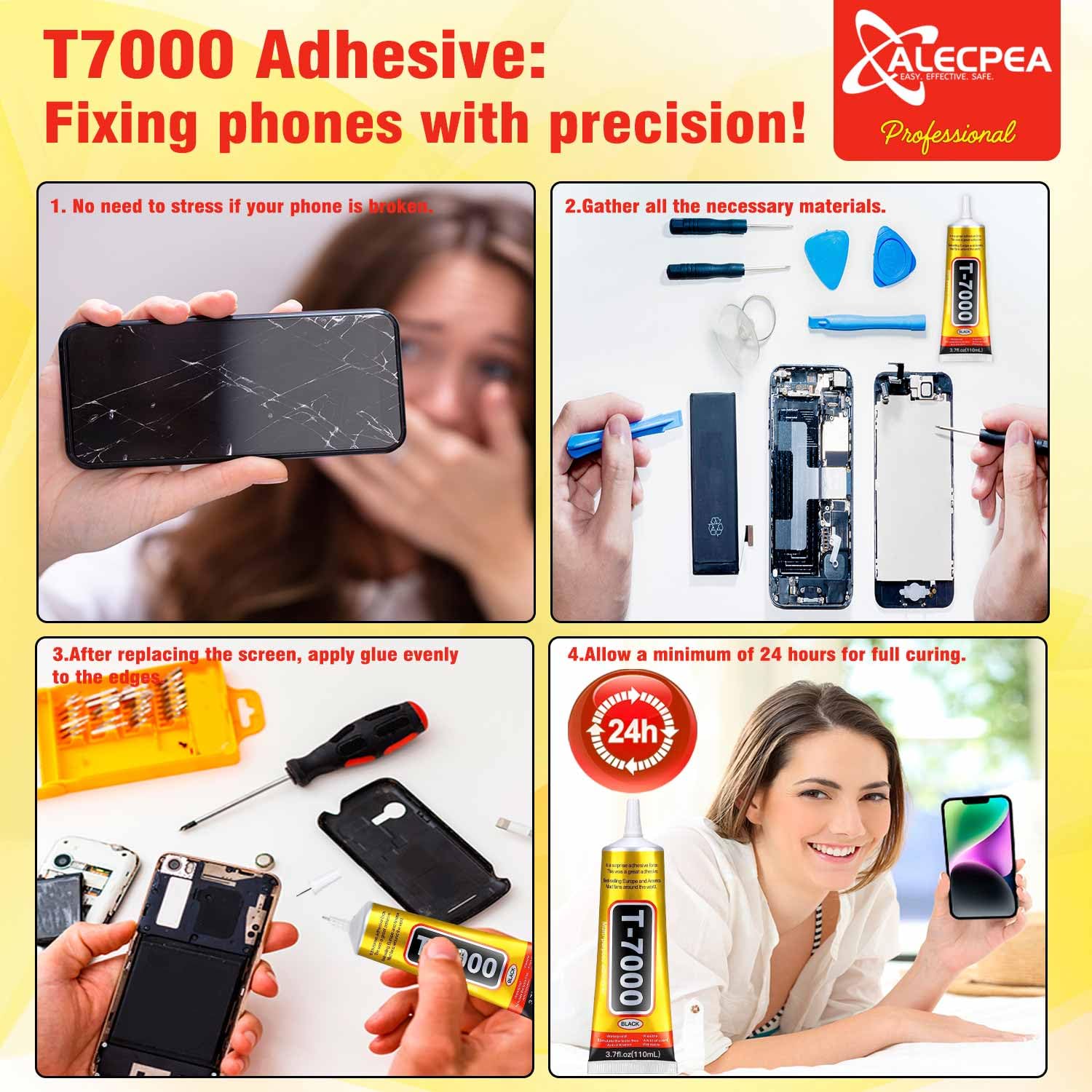 Thumbnail 5 de ALECPEA Upgrade T-7000 Black Adhesive Glue – 110ml for Precision Repairs