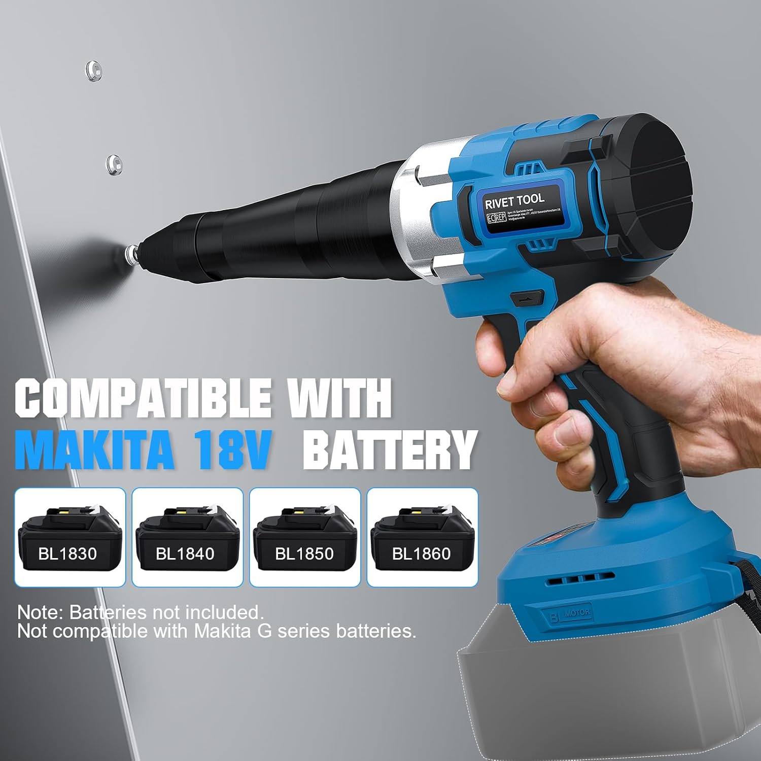 Thumbnail 1 de GGiking Cordless Rivet Gun for Makita 18V battery