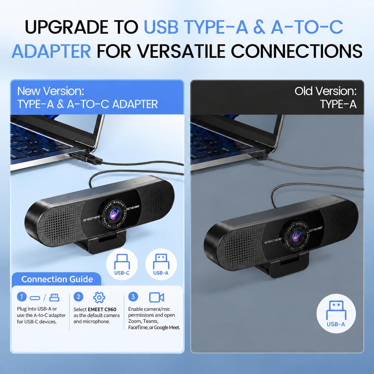 Detalle 2 de EMEET C960 1080P webcam with mic