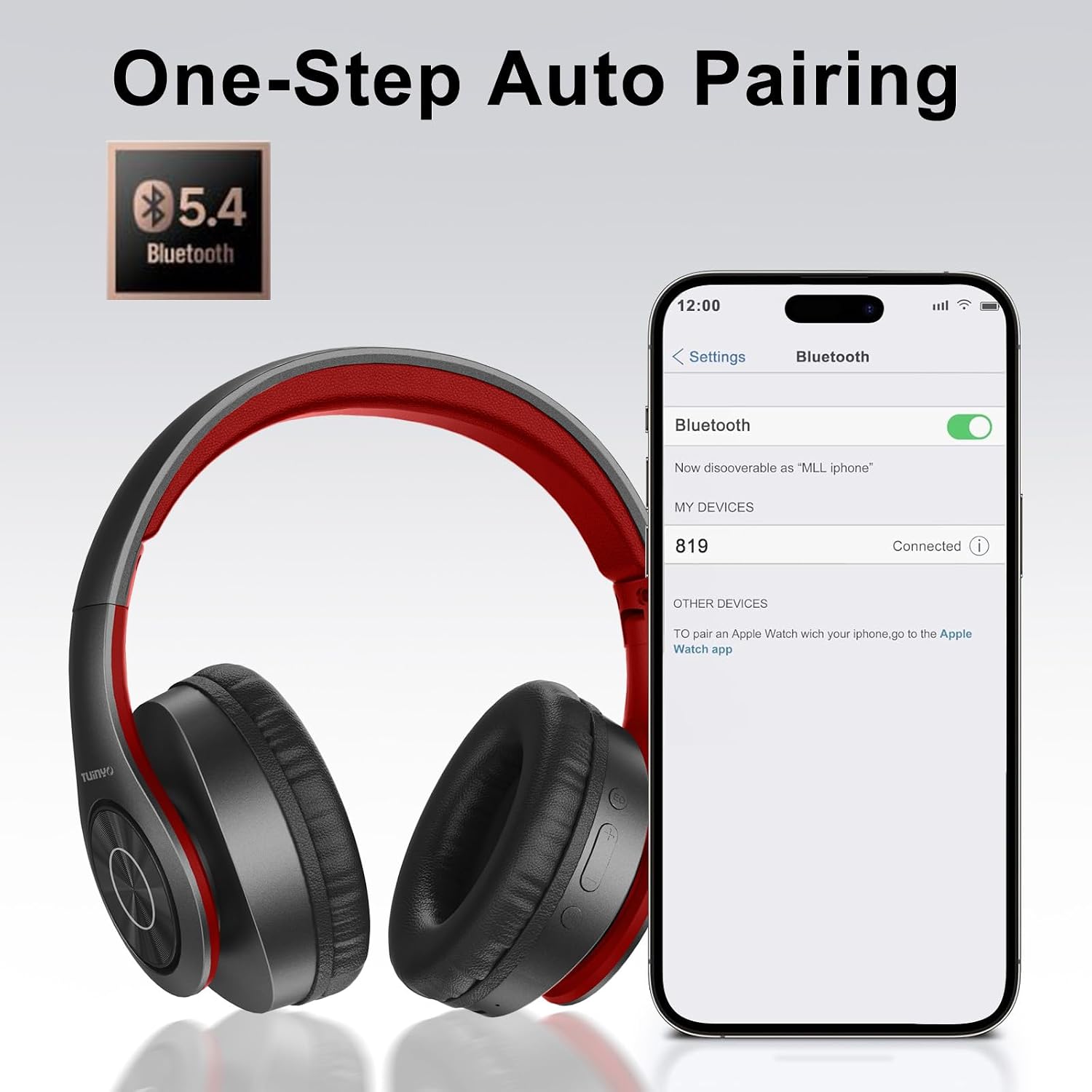 Detalle 2 de TUINYO Over-Ear Bluetooth Headphones, 40-Hour Playtime