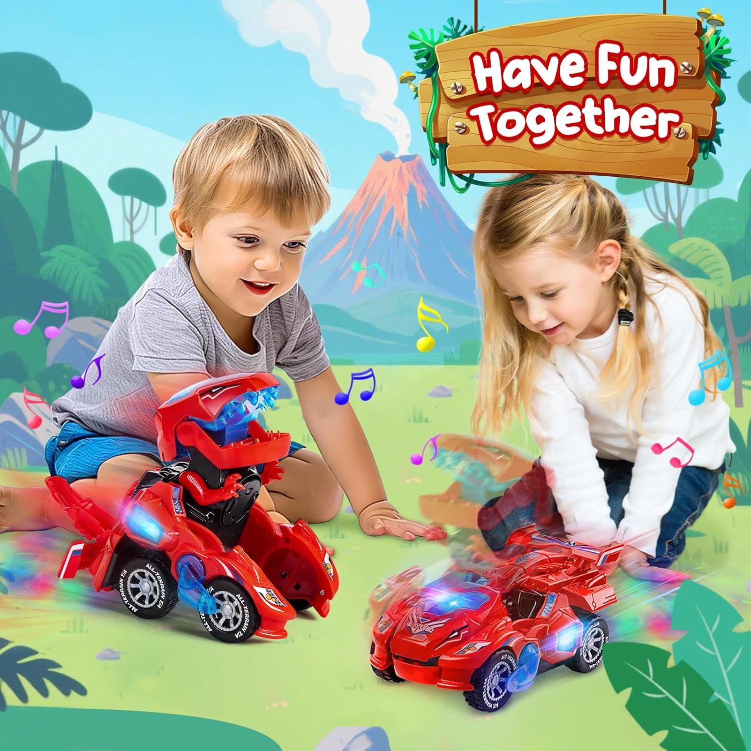 Thumbnail 5 de Yellcetoy Dinosaur Transforming Car 8in