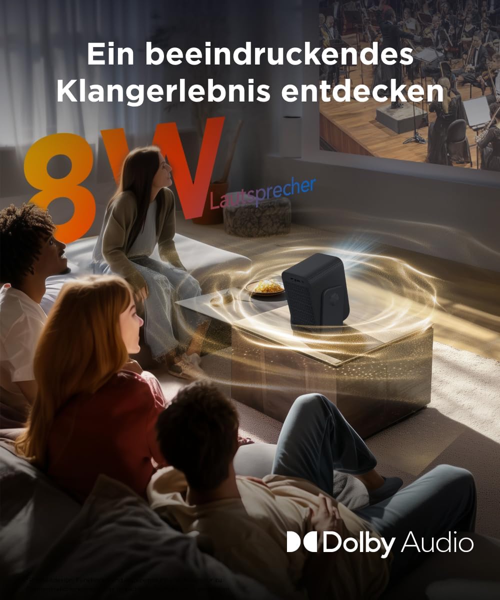 Thumbnail 6 de TCL C1 GTV Mobiler Projektor (Native 1080p) mit integriertem Gimbal, Autofokus und WLAN/Bluetooth