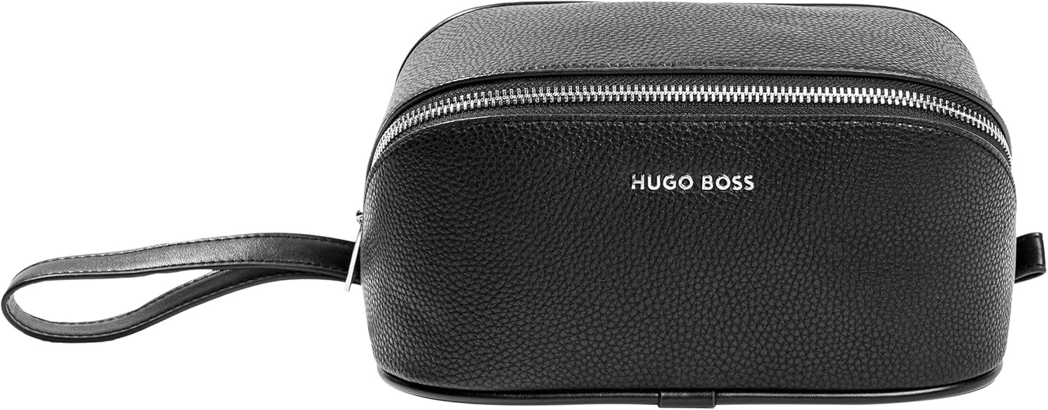 Detalle de Hugo Boss Storyline Washbag Black Noir – Trousse de toilette élégante et pratique