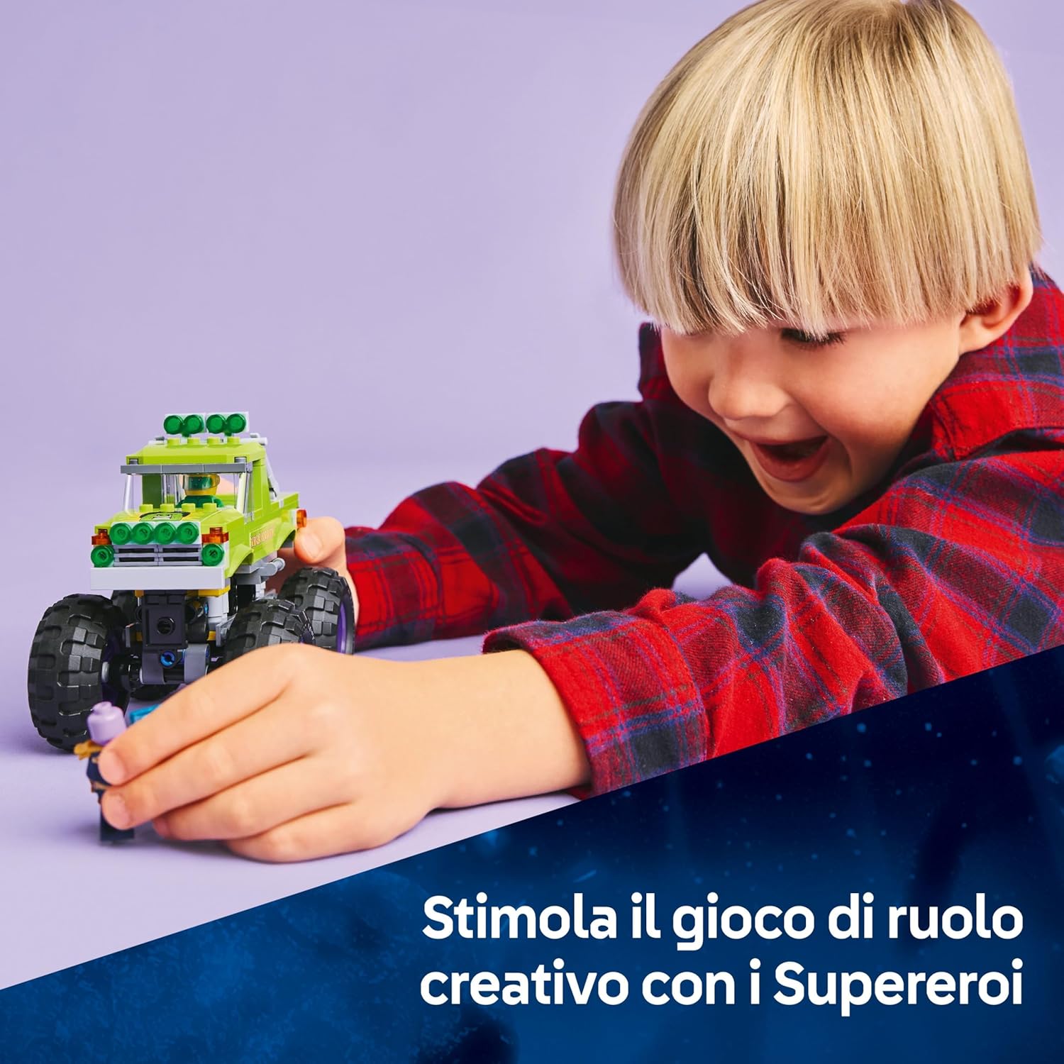 Detalle 2 de LEGO Marvel Truck di Hulk contro Thanos (76312): camion giocattolo costruibile per fan degli Avengers