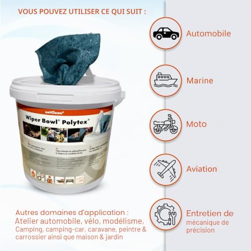 Thumbnail 5 de ZVG zetClean 50130-001 Lingettes nettoyantes pour essuie-glace Polytex Mixte Adulte, Bleu, 25 x 25 cm – 72 pièces